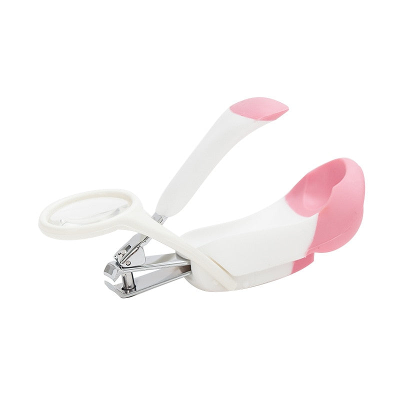 Foldable Baby Nail Clippers with Super Clear Magnifying Glass Children Pocket Finger Toe Nails Baby Care Newborn Cutting Tools