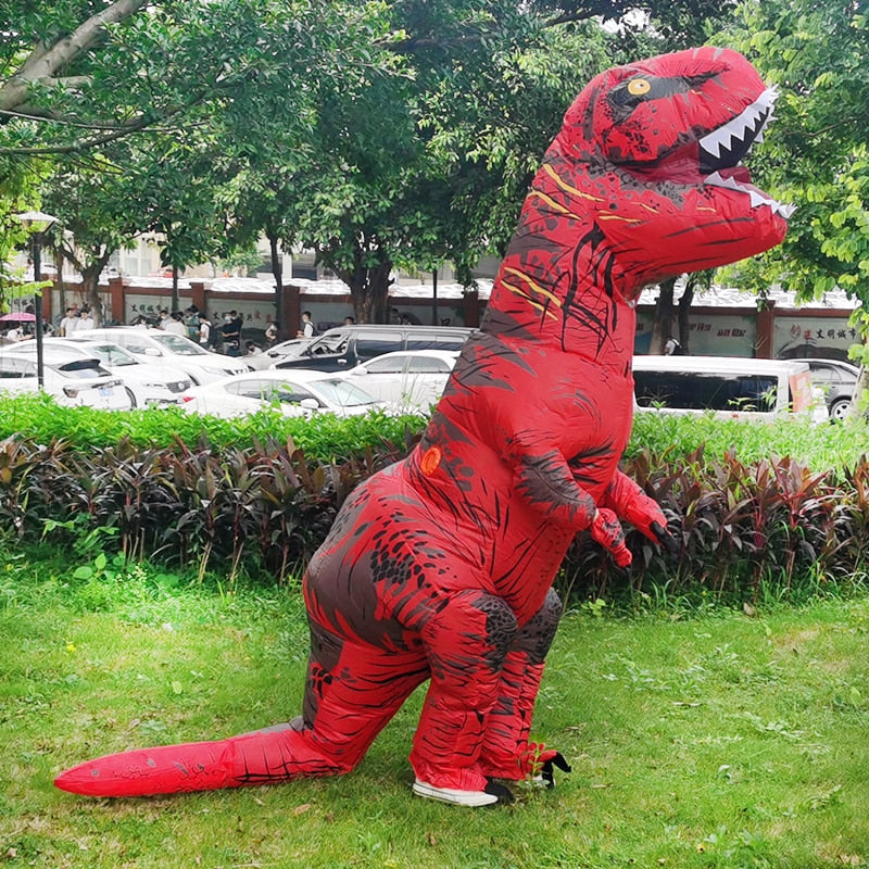 Erwachsene Kinder Aufblasbare Dinosaurier Kostüm T-Rex Cosplay Party Anime Kostüm Anzug Halloween Kostüme für Mann Frau