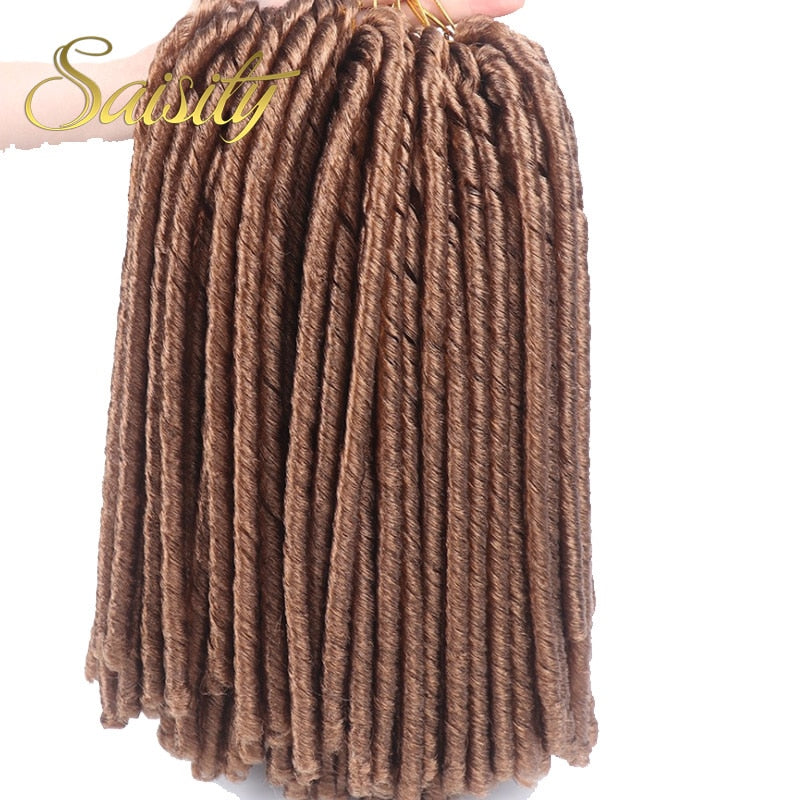 Saisity 14‘’faux locs crochet hair soft and light dreadlocks crochet braids synthetic crochet hair extensions 15 strands/pack