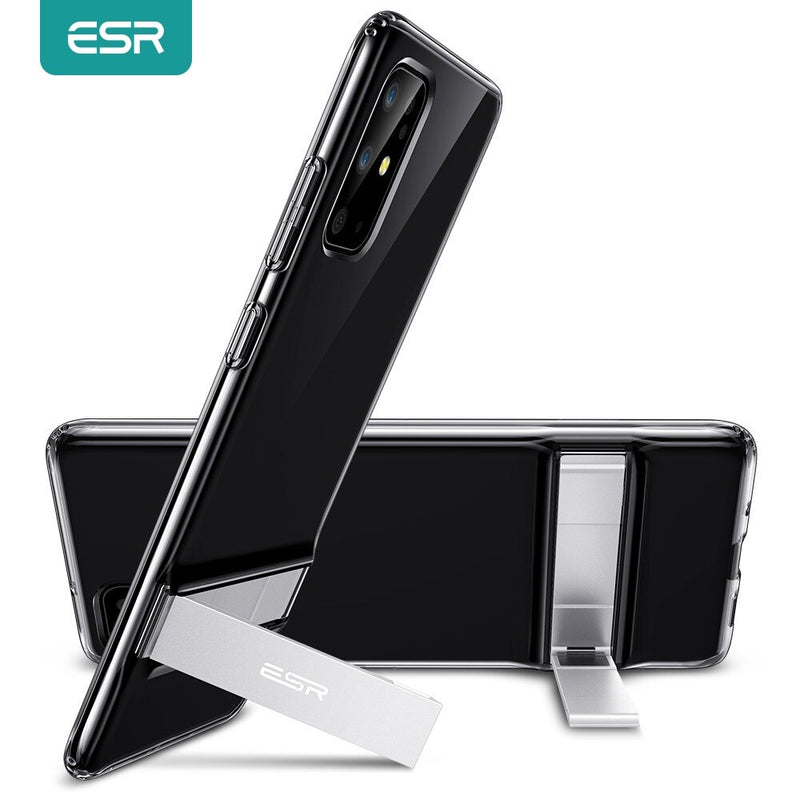 Funda de teléfono ESR para Samsung Galaxy S20 Plus S20 Ultra Metal Kickstand Vertical Stand TPU Bumper Cover para Samsung S20 Ultra Case