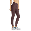SYROKAN Thermo-Leggings mit Fleece-Futter für Damen, hoch taillierte Winter-Yogahose mit Taschen, 28 Zoll