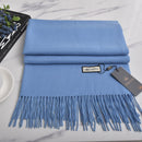 VISROVER neue 32 Farben Frau Winterschal Mode weibliche Schals Kaschmir handfeeling Winter Wraps einfarbig Winter Hijab Schal