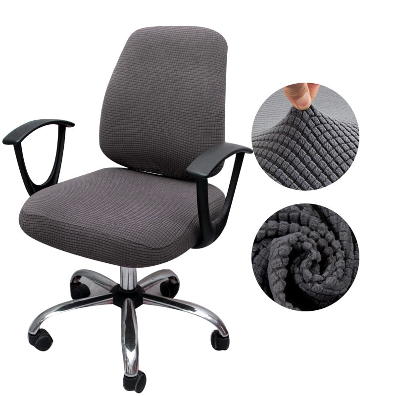 Funda gruesa para silla de ordenador de oficina, funda de asiento dividida de LICRA, funda Universal para sillón antipolvo de oficina