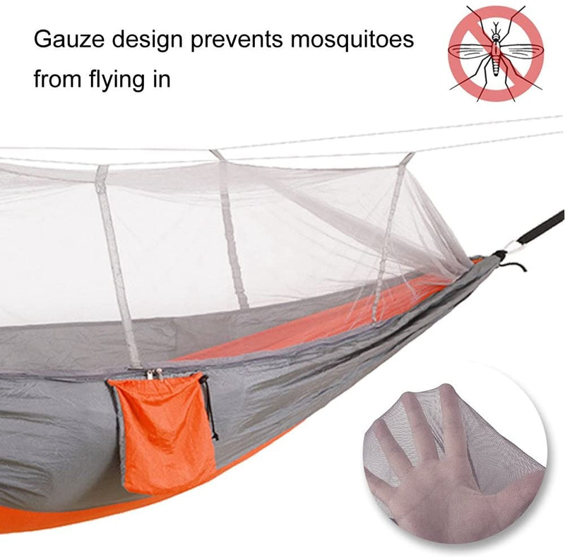 Hamaca de Camping/jardín con mosquitera muebles de exterior 1-2 personas cama colgante portátil fuerza tela de paracaídas columpio para dormir