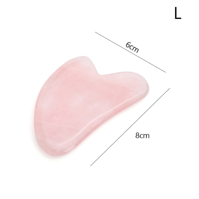 Natural Rose Quartz Jade Gua sha Stone Board Massage Gua Sha Scrapers Board Plate Jade Face Massage Tool For Face Neck Back Body