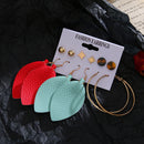 2020 Vintage Frauen Tropfen Ohrringe Set Böhmen Acryl Quaste Perle Legierung Lange Anhänger Ohrringe Geometrische Schmuck Party Geschenk