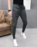 Mode Korean Solid Joggers Männer Hohe Qualität Frühling Herbst Hosen Männer Slim Fit Kordelzug Herren Casual Hosen Schwarz / Grau 36-28 Heiß