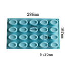 Neue ovale Donut-Form aus Silikon mit 20 Vertiefungen, kleine Kuchen, Schokolade, Pfannkuchen, zum Backen, Mini-Dessert, Küche, DIY, handgefertigte Werkzeuge