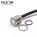 Nuevo interruptor de botón táctil de 19 mm con cable Interruptor de botón de metal resistente al agua 