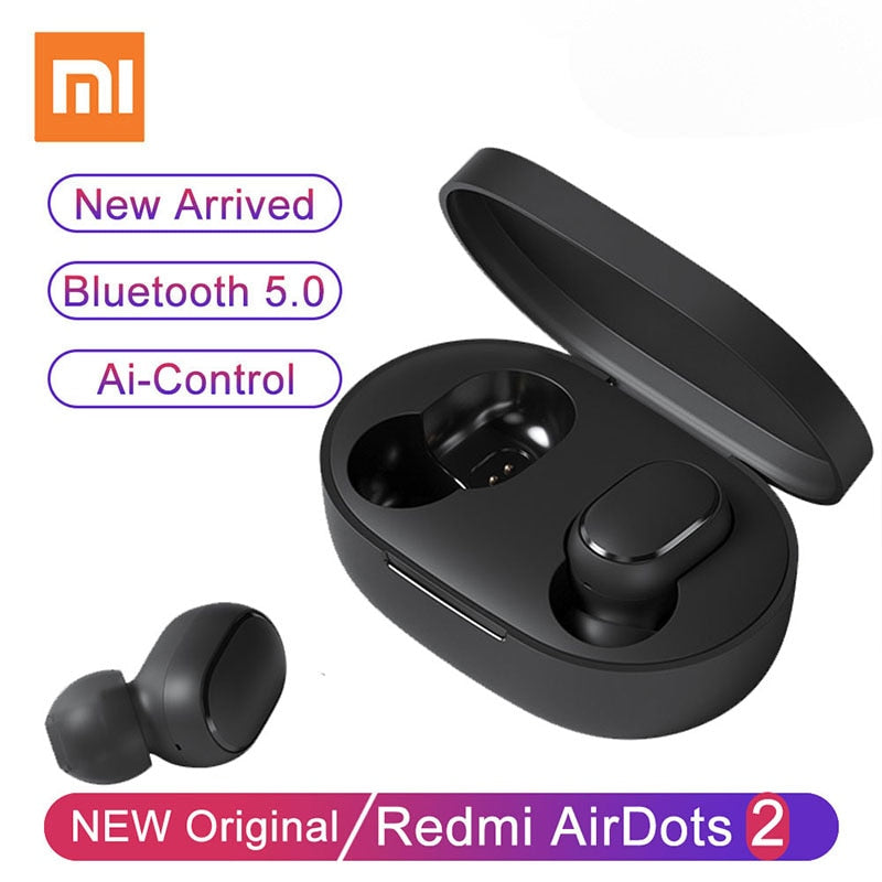 Neue Original Xiaomi Redmi AirDots 2 Drahtlose Kopfhörer Bluetooth Kopfhörer Mi Ture Headset Drahtlose Kopfhörer In-Ear Ohrhörer