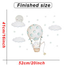 Cartoon Kinderzimmer Wanddekor Wandaufkleber Heißluftballon Vinyl Wandtattoos für Heimtextilien Kunstwandbilder Aufkleber Tapete