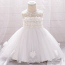 2022 Baby Mädchen Party Kleider Neugeborenes Baby Taufe Kleid Für Mädchen Geburtstag Prinzessin Kleidung Perlen Infant Hochzeitskleid
