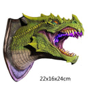 Dragon Legends Prop 3d Wall Mounted Dinosaur Smoke Light Wall Art Sculpture Shape Statue Home Decor Room Halloween Decoration