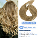 AW-Klebeband aus Echthaar, gerade Verlängerungen, schwarz, braun, unsichtbar, nahtlos, keine Remy-Hauteinschlagfaden, europäische Naturhaarverlängerung