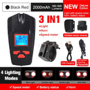 Fahrradlicht USB wiederaufladbare Fahrrad Kilometerzähler Frontlicht Taschenlampe mit Computer LCD Tachometer Radfahren Kopf Laterne Hupe