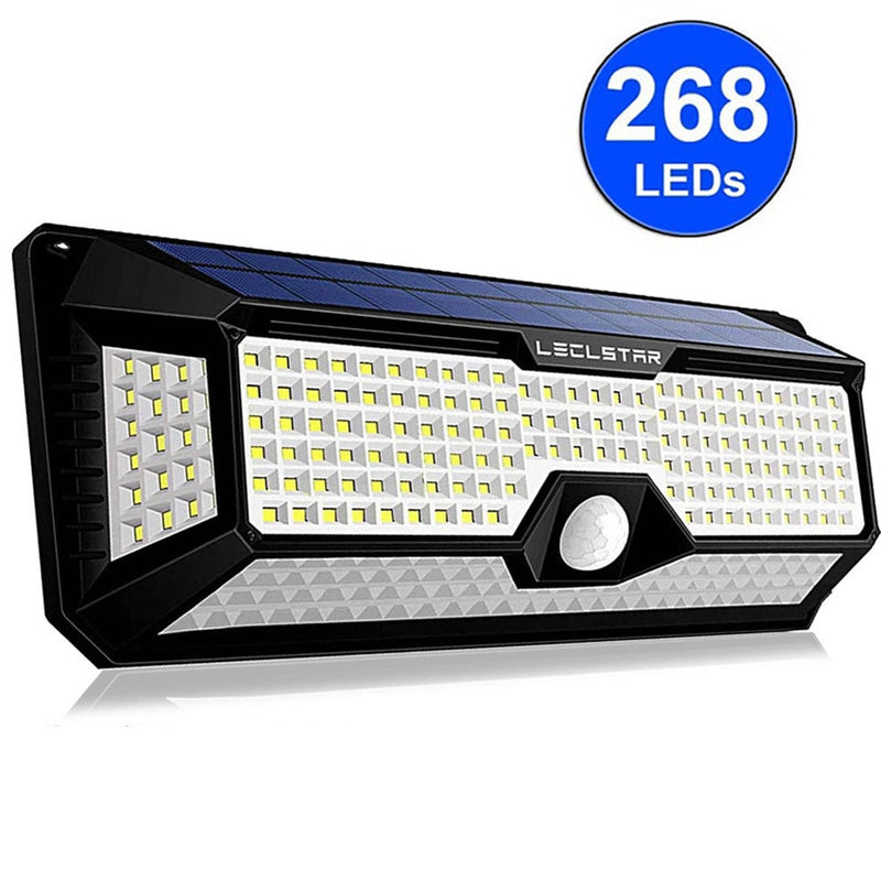 268 LED-Reflektor-Solarenergie-Außenlicht für Gartendekor-Bewegungssensor-Straßenwandlampen Wasserdichter Terrassenbeleuchtungs-Scheinwerfer