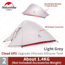 Naturehike Cloud Up Outdoor Campingzelt Ultraleicht 1 2 3 Mann 20D Silica Gel Single Double Persons Zelt Wandern mit gratis Matte