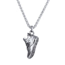 U7 Sport Shoe Necklace Stainless Steel Running Shoe Pendant Necklace Gift for Runner Steampunk Men Punk Jewelry Gifts P1186