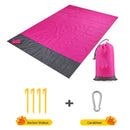 2 x 2,1 m wasserdichte Taschen-Stranddecke, faltbare Campingmatte, tragbare, leichte Matte, Outdoor-Picknickmatte, Sand-Strandmatte