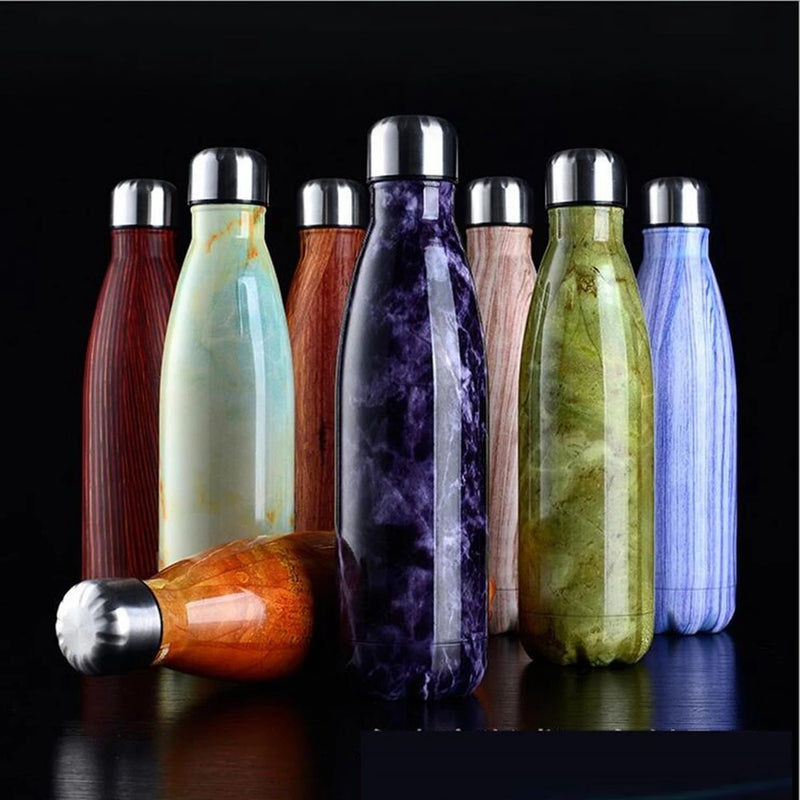 FSILE 500/1000ml Double-Wall Insulated Vacuum Flask Stainless Steel Water Bottle Cola Water Beer Thermos for Sport Bottle