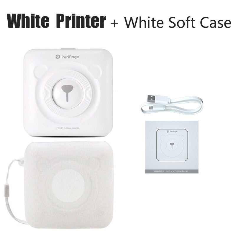 A6 Peripage  Portable Bluetooth Thermal Photo Printer Inkless Mini Pocket Foto Printer Windows IOS Android Soft Case Protection