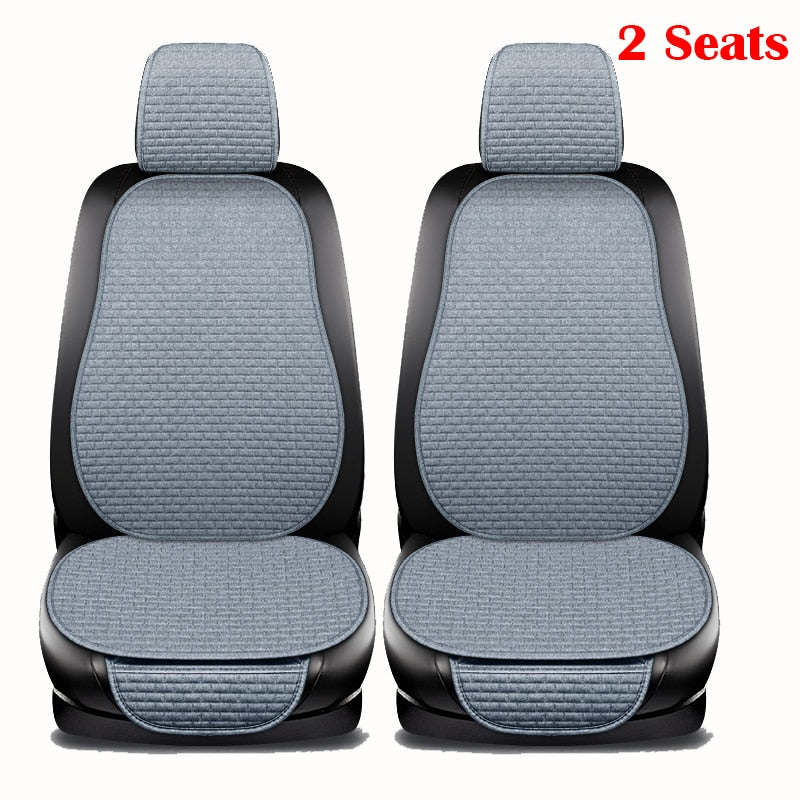 Car Seat Cover Front/ Rear/ Full Set Choose Car Seat Protector Cushion Linen Fabric Car Accessories Universal Size Anti-slip