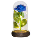Weihnachtsgeschenk Schönheit und das Biest Konservierte Rosen im Glas Galaxy Rose Blume LED-Licht Kunstblume Geschenk für Frauen Mädchen