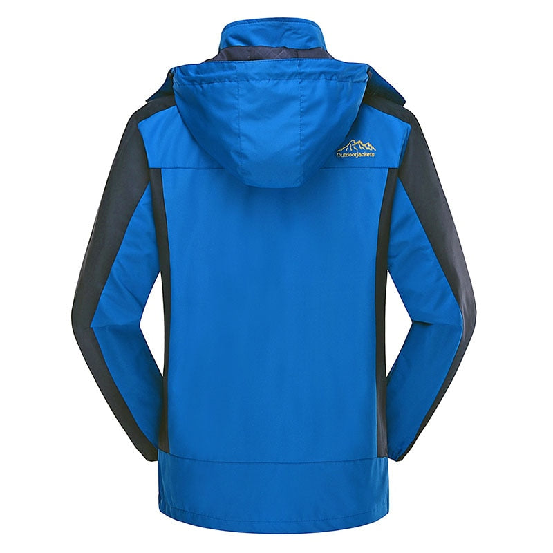 Autumn Men Windbreaker Male Windproof Waterproof Hood Jacket Plus Big Size 5XL 6XL 8XL 9xl Man Coat Work Clothing Outwear
