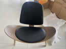 Nordic Massivholz Rückenlehne Wohnzimmer Stühle Lazy Leisure Sessel Haushaltsmöbel Modernes Leder Einzelsofa Shell Chair
