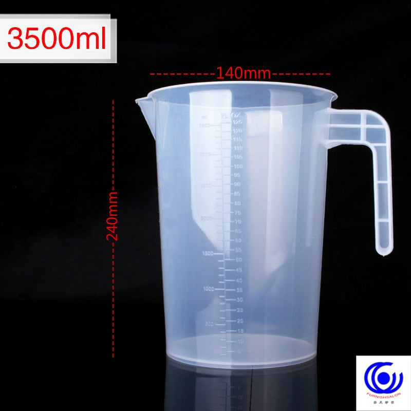 Gobelet de Mesure en Plastique Épais Transparent, de Qualité Alimentaire, pour Thé au Lait, 100/250/500/1000/2000/3500/5000ml, Nouveauté