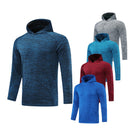 Laufender Fitness-Sportmantel für Herren mit Kapuze, fester Hoodie, Fitnessstudio, Fußballtraining, Laufen, Joggen, schnell trocknend, atmungsaktive Sportbekleidung