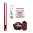 Juego de máquina de manicura portátil eléctrica, Mini taladro de uñas Led, cortador de brocas para quitar barniz de Gel, herramientas de pulido de pedicura de uñas
