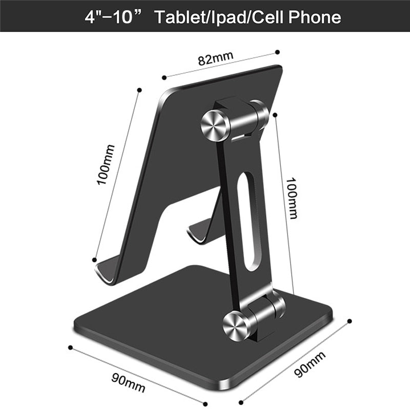Aluminiumlegierung Telefonhalter Ständer Mobile Smartphone Unterstützung Tablet Schreibtisch Tragbarer Metall Handyhalter für iPhone iPad