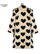 2022 Winter-Frauen-warmer Kunstpelz-Mantel-Liebes-Muster-Frauen-langer Mantel-Umlegekragen-Frauen-warmer Plüsch-Mantel-klassischer Mantel lose