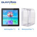 Smart Home Audio 4-Kanal-Wireless-Bluetooth-In-Wand-Verstärker-Touchscreen, Unterputz-Radio, USB-TF-Kartenleistung für Lautsprecher
