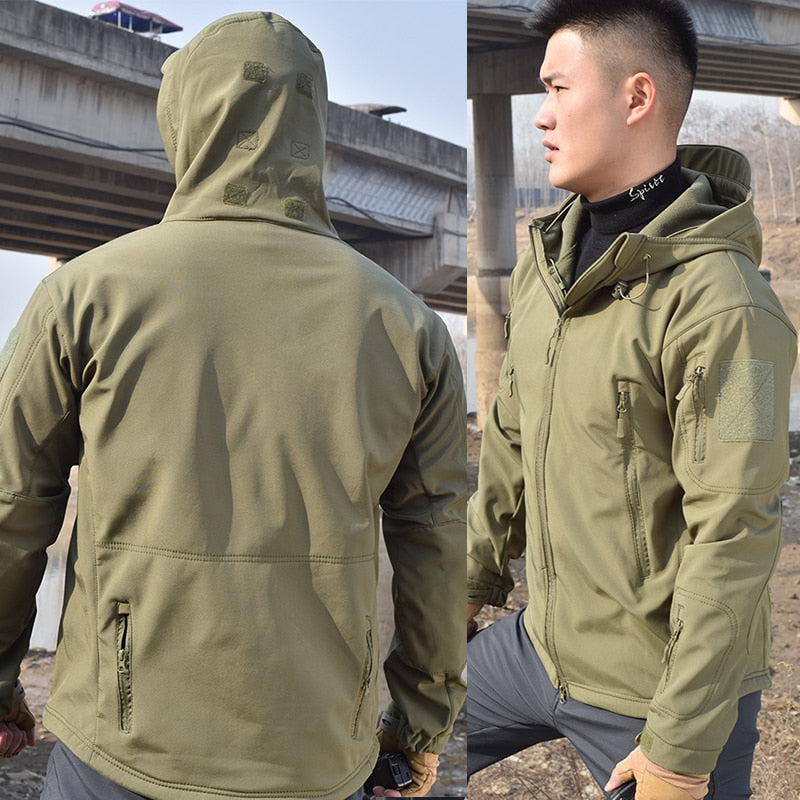 Hiking Army Jackets Men Military Jackets Airsoft Camping Tactical Jacket Pants Soft Shell Waterproof Hunting Suit Windbreaker