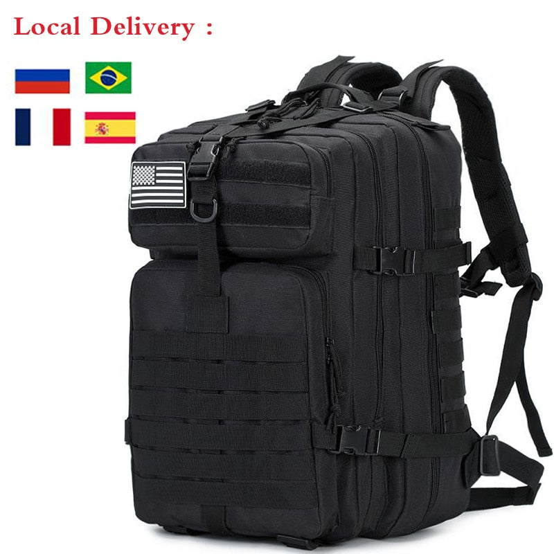 50L Tactical Military Backpack Camping Trekking Fishing Bag Waterproof Rucksacks Men Large Capacity Travel Hunting Backpack