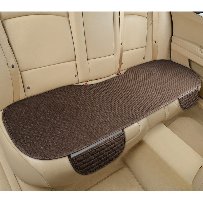 Car Seat Cover Front/ Rear/ Full Set Choose Car Seat Protector Cushion Linen Fabric Car Accessories Universal Size Anti-slip