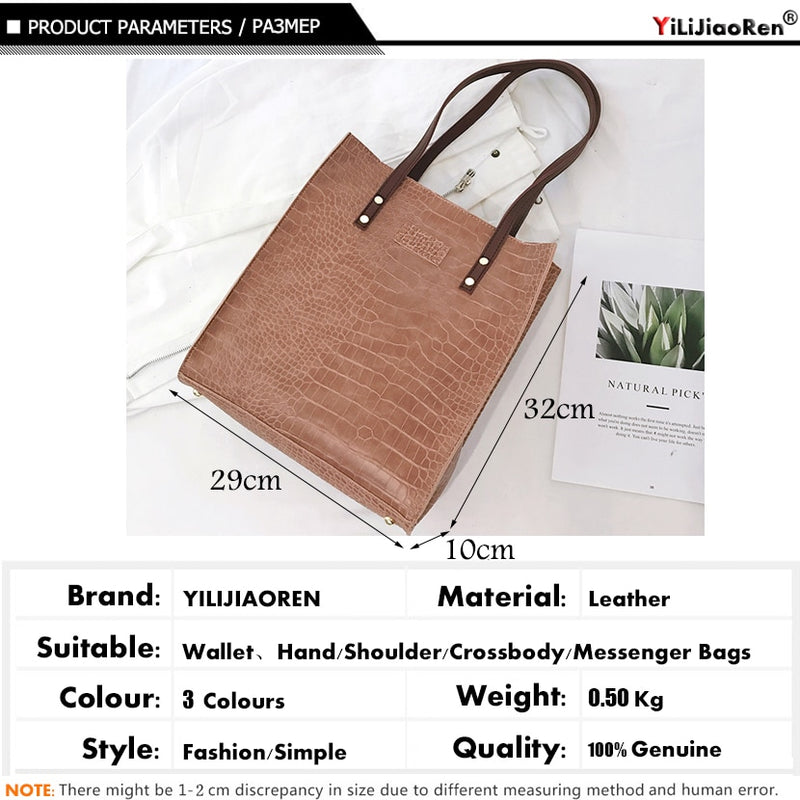 Fashion Crocodile Pattern Women Handbag Leather Ladies Hand Bags Luxury Handbags Women Bags Designer shoulder bag for women 2021