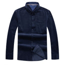 Neue Ankunft Super große Cord Junge Männer Baumwolle Plain Langarm Freizeithemden Hohe Qualität Plus Größe XL2XL3XL4XL5XL6XL7XL8XL