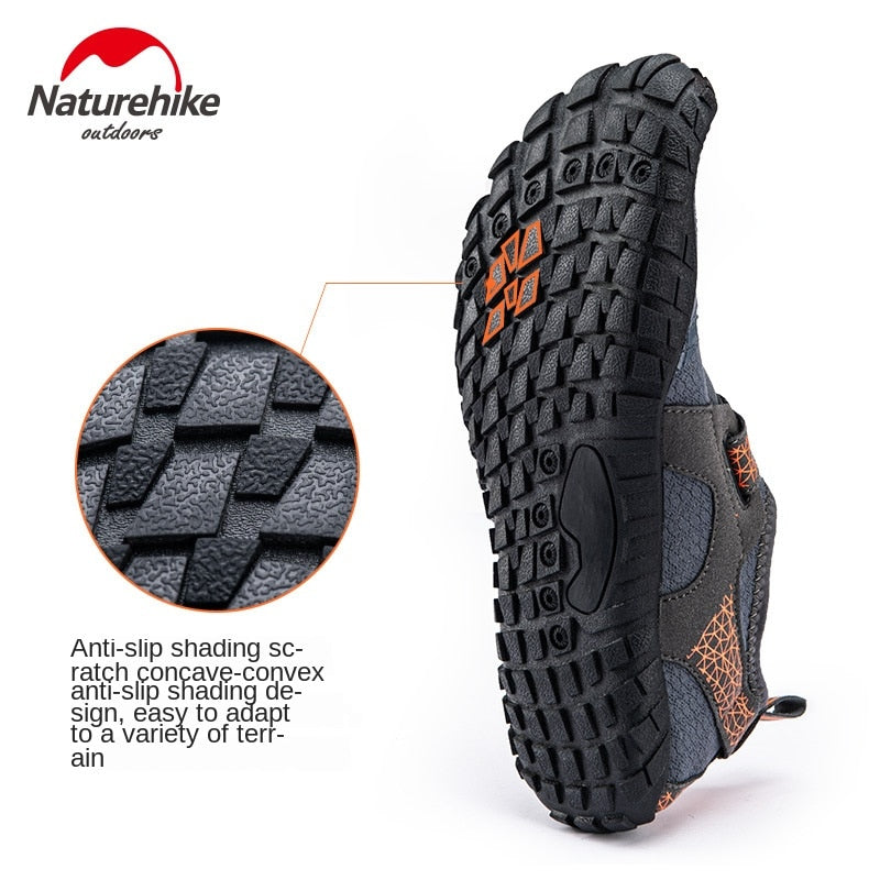 Naturehike Non-slip Wading Upstream Beach Shoes Thickened Rubber Sole Anti-skid Wear-resistant Bottom Drain Hole Design Shoe