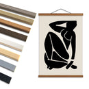 8 Colors Magnet Teak Wood Black Walnut Pine Hanging Scrolls Wall Art Photo Frame Family Canvas Painting Posters Hanger Frame