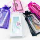 Großhandels-Wimpern-Kasten-Wimpern-Kasten-Paket-Wimpern-Kästen des Nerz-3d, die kundenspezifisches Logo-Plastik verpacken, das klare kundenspezifische Wimpern-Kästen schiebt