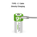 NEU Lithium-Akku der Größe D mit 12000 mWh Lithium-Ionen-Akkus zum Aufladen über USB für Warmwasserbereiter mit Erdgasherd