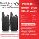 RETEVIS 2 Stück Mini Walkie Talkie PMR 446 Tragbares Zwei-Wege-Funkgerät ht PTT Walkie-Talkies RT622 Tragbares Funkgerät für Hunting Cafe RT22