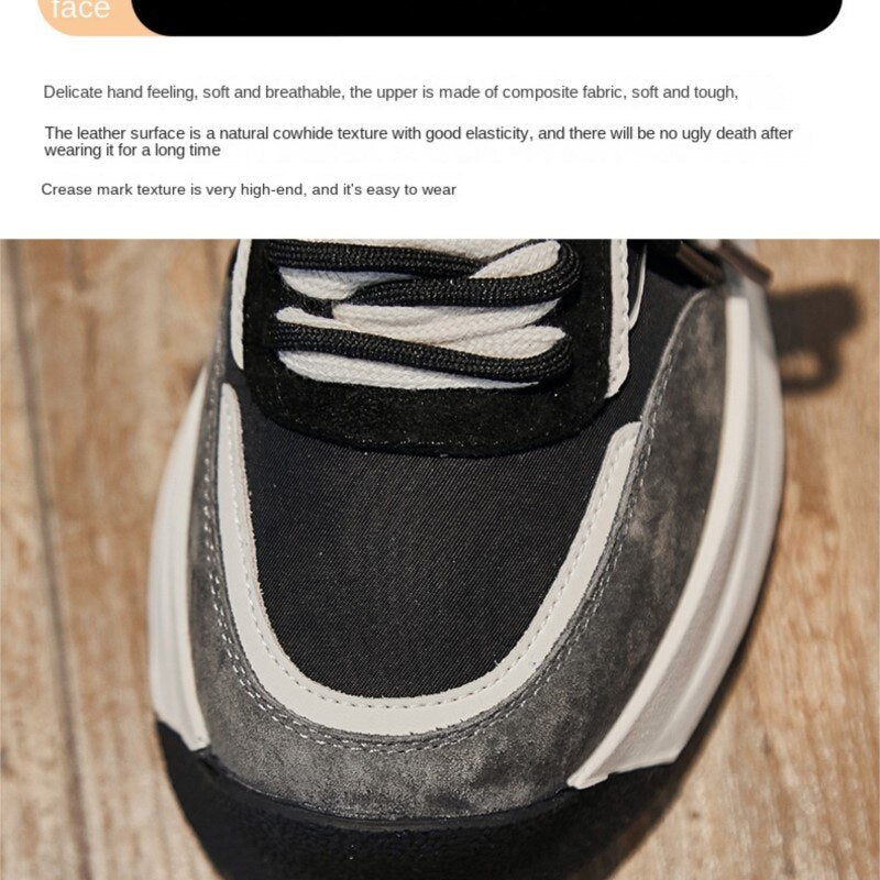 Mr Co Lightweight Thick Sole Casual Shoes Round Nose Ladies Sneakers Trend Ladies Shoes Outdoor Leisure Hiking Women Sneakers