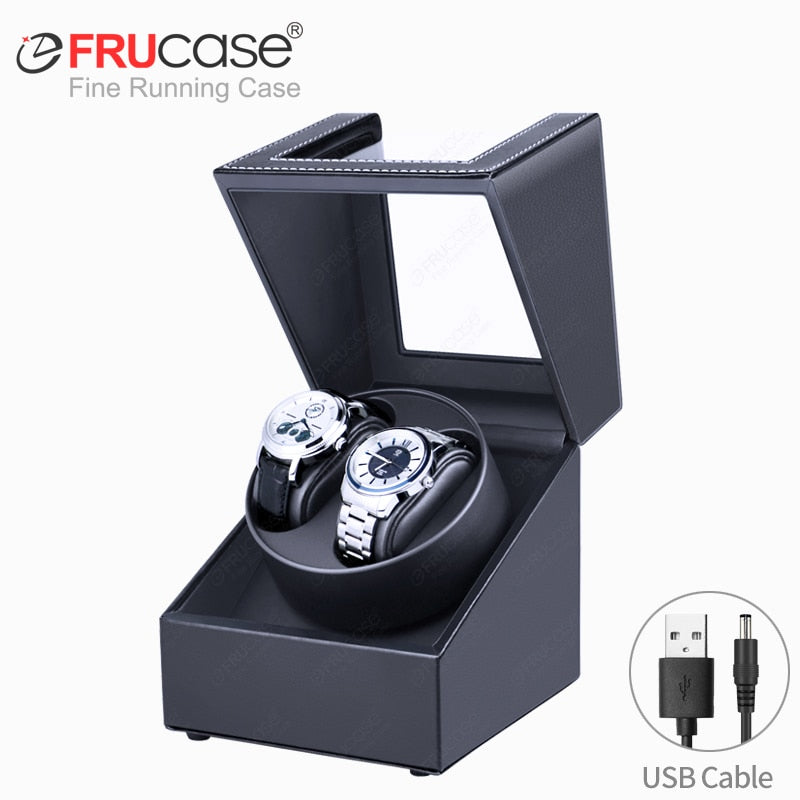 [Newly Upgraded] FRUCASE PU Watch Winder for Automatic Watches Watch Box 1-0 / 2-0