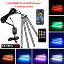 NLpearl APP Car Interior Umgebungslicht Neon LED Streifen Fußlicht mit USB Wireless Remote Music Auto Atmosphere Dekorative Lampe