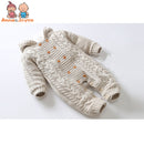 Baby ClothesWinter Cap Hats Baby Sweaters Baby Rompers Thick Cotton Outfit Newborn Jumpsuit for Children Baby Costume