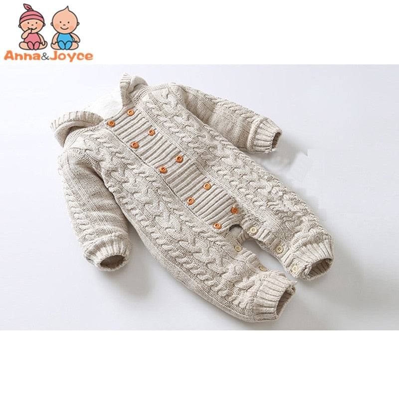 Baby ClothesWinter Cap Hats Baby Sweaters Baby Rompers Thick Cotton Outfit Newborn Jumpsuit for Children Baby Costume